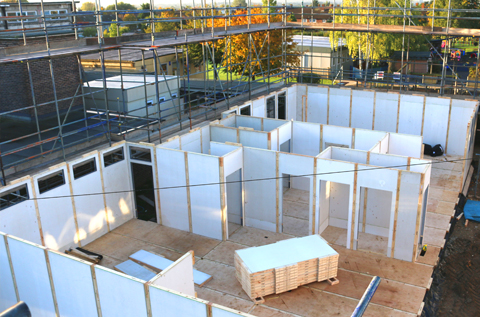 The Coppice Primary School Extension being built using expanded polystyrene EPS airpop